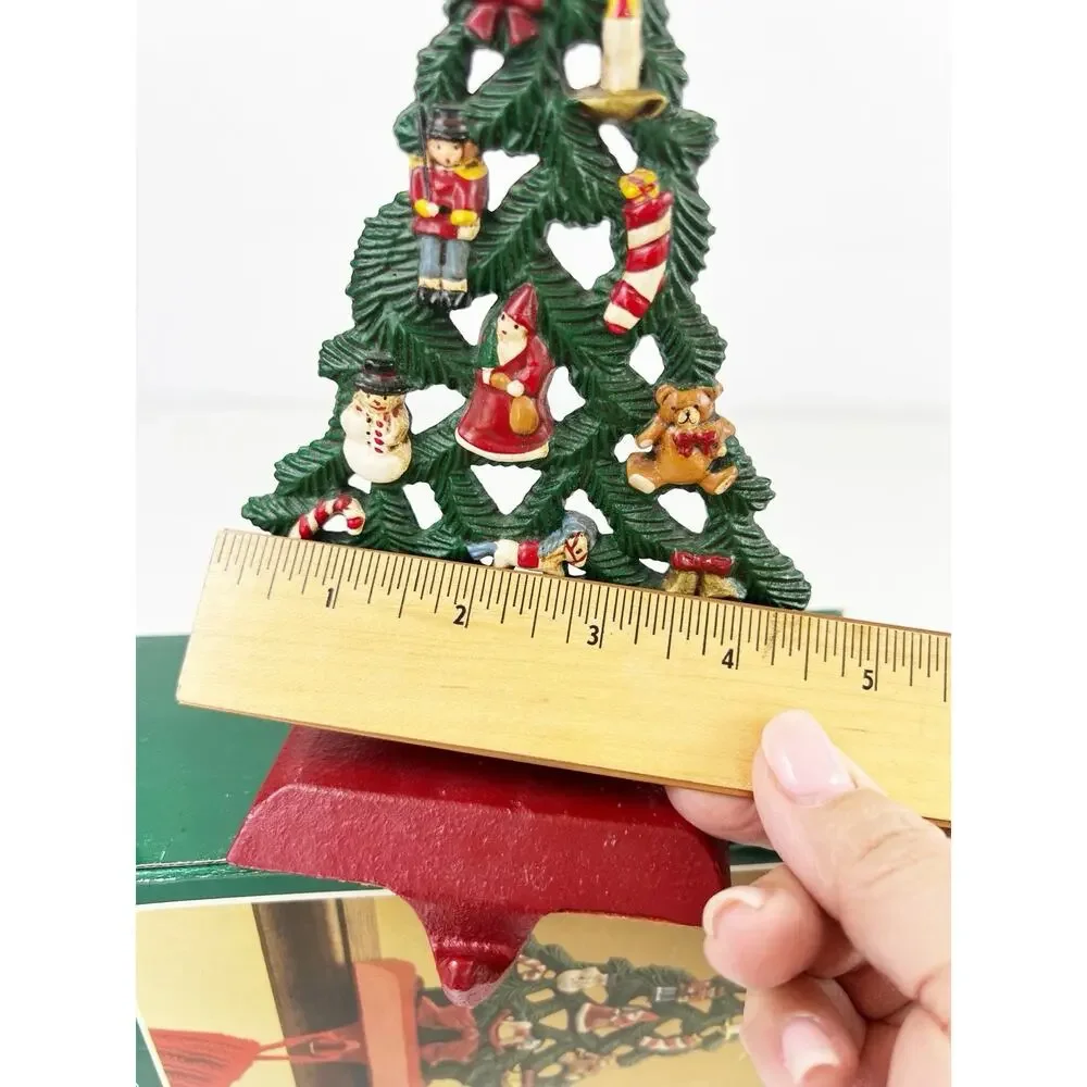 Vtg Midwest Cannon Falls Cast Iron Christmas Tree Holiday Stocking Holder Hanger